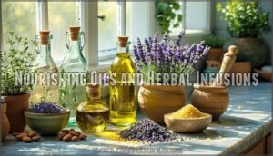 nourishing oils and herbal infusions