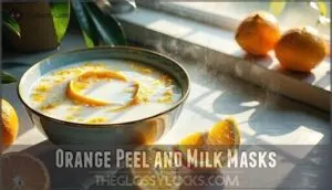orange peel and milk masks