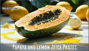 papaya and lemon juice pastes