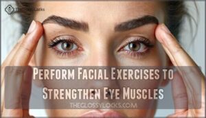 perform facial exercises to strengthen eye muscles