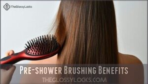 pre-shower brushing benefits