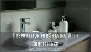 preparation for shaving with conditioner