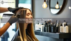 preparing for balayage treatment