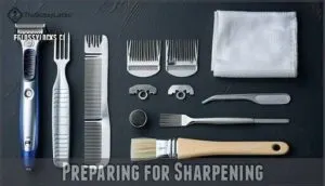 preparing for sharpening