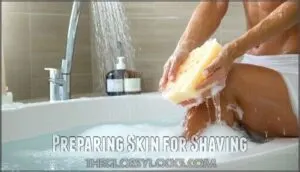 preparing skin for shaving