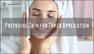 preparing skin for toner application