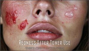 redness after toner use