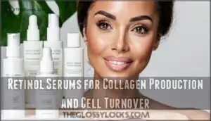 retinol serums for collagen production and cell turnover