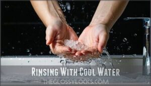 rinsing with cool water rinsing with cool water