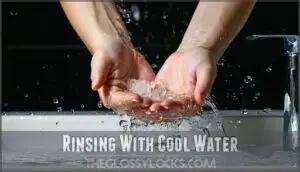 rinsing with cool water