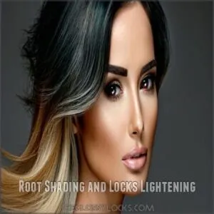 root shading and locks lightening