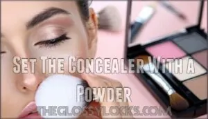 set the concealer with a powder set the concealer with a powder