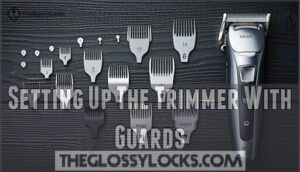 setting up the trimmer with guards