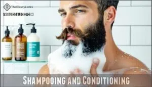 shampooing and conditioning