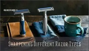 sharpening different razor types
