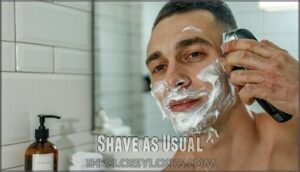 shave as usual