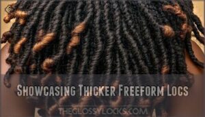 showcasing thicker freeform locs