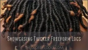 showcasing thicker freeform locs showcasing thicker freeform locs