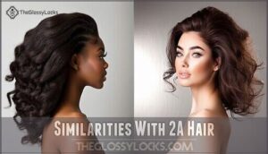 similarities with 2a hair