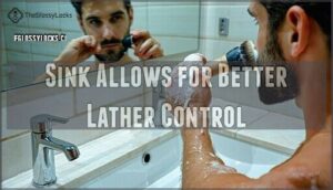 sink allows for better lather control