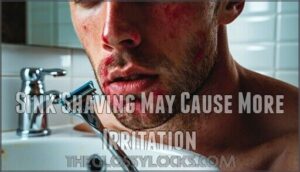 sink shaving may cause more irritation