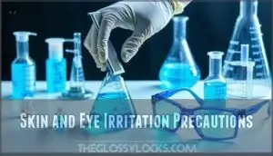 skin and eye irritation precautions