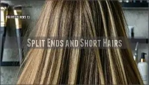 split ends and short hairs