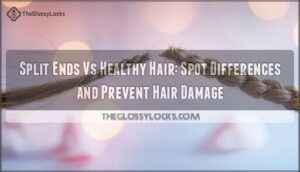 split ends vs healthy hair
