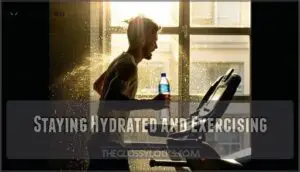 staying hydrated and exercising