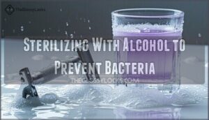 sterilizing with alcohol to prevent bacteria