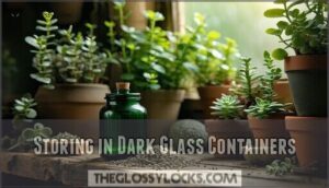 storing in dark glass containers