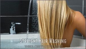 straight hair washing