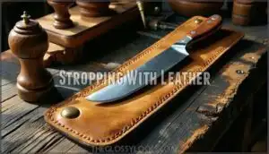 stropping with leather