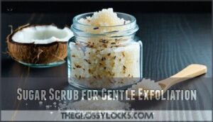 sugar scrub for gentle exfoliation