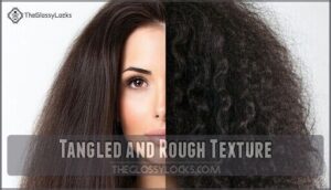 tangled and rough texture