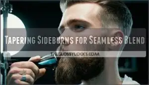 tapering sideburns for seamless blend