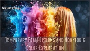 temporary foam options and non-toxic color exploration