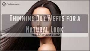 thinning out wefts for a natural look