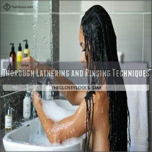 thorough lathering and rinsing techniques