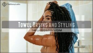 towel drying and styling