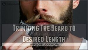 trimming the beard to desired length