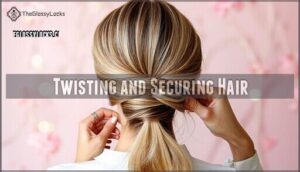 twisting and securing hair