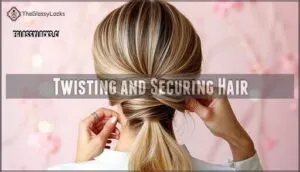 twisting and securing hair