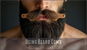 using beard comb