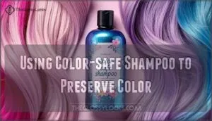 using color-safe shampoo to preserve color