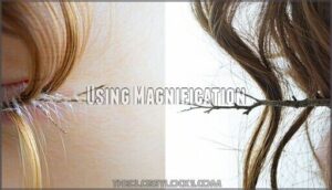 using magnification