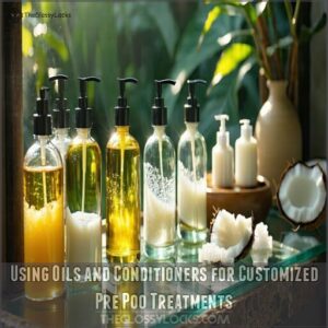 using oils and conditioners for customized pre poo treatments