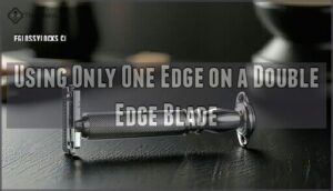 using only one edge on a double edge blade