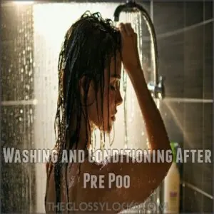 washing and conditioning after pre poo washing and conditioning after pre poo