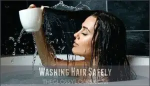 washing hair safely